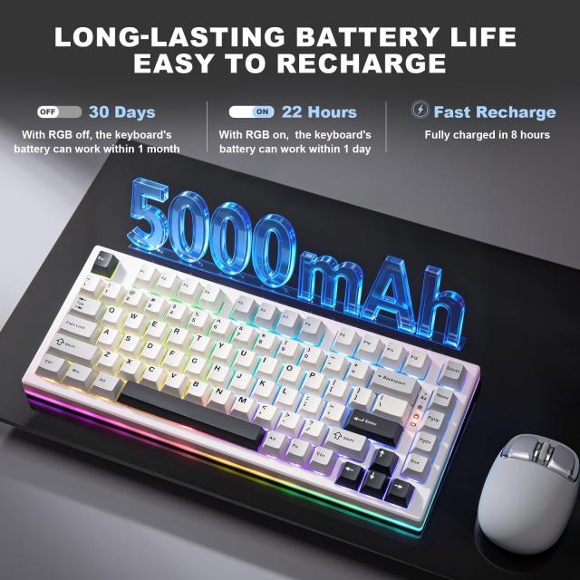 YUNZII YZ75 75% ホットスワップ対応ワイヤレスゲーミング YUNZII YZ75 75% ホットスワップ対応ワイヤレスゲーミング