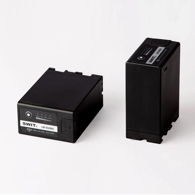 SWIT LB-SU90C BP-U シリーズ バッテリー、90Wh / 6.2Ah 容量 BP-U シリーズ カメラ バッテリー、D-tap ＆ USB-C、複数回路保護付き