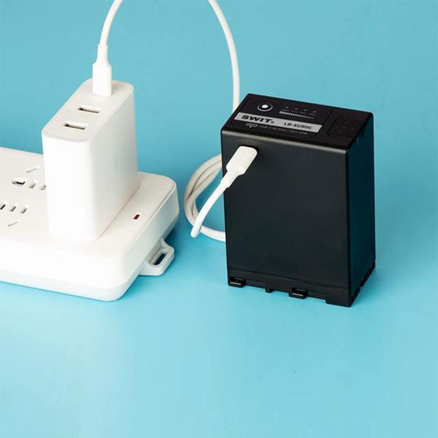 SWIT LB-SU90C BP-U シリーズ バッテリー、90Wh / 6.2Ah 容量 BP-U シリーズ カメラ バッテリー、D-tap ＆ USB-C、複数回路保護付き