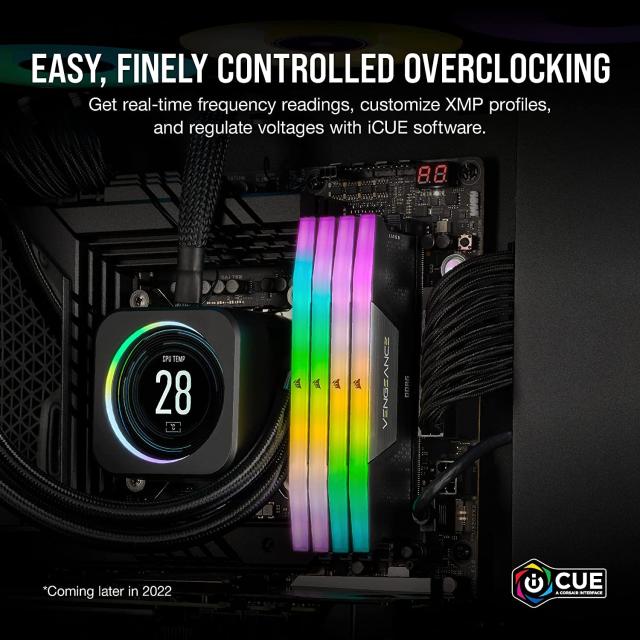 CORSAIR DDR5-6400MHz デスクトップPC用メモリ VENGEANCE RGB DDR5シリーズ (PC5-51200) Intel XMPメモリキット 32GB ブラック [16GB×2