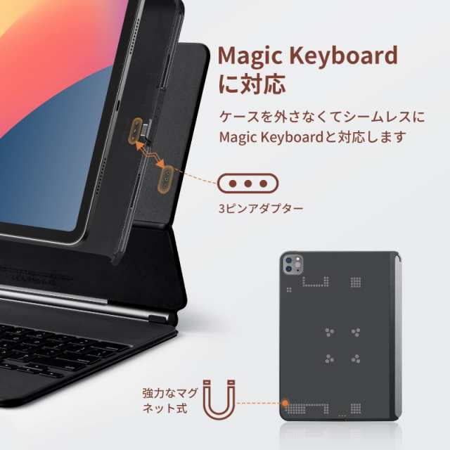 【VGP 2023受賞】「PITAKA」2022/2021 iPad Pro 12.9インチ ケース ワイヤレスのように充電可能 MagEZ Case Pro アラミド繊維ケース 磁気の通販は