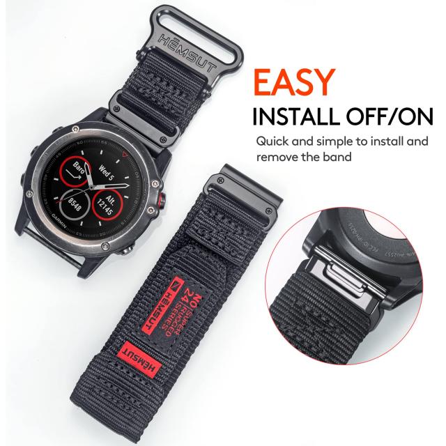 GARMIN ガーミンベルト 22MMナイロンスポーツバンド Garmin Fenix 7
