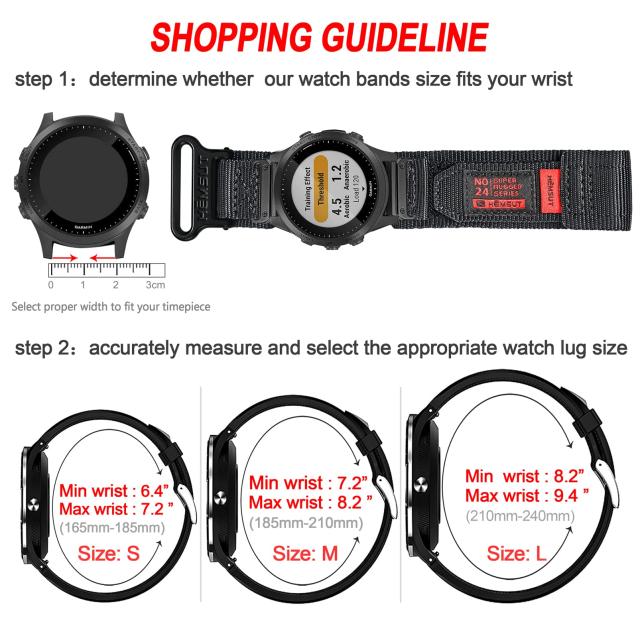 GARMIN ガーミンベルト 22MMナイロンスポーツバンド Garmin Fenix 7