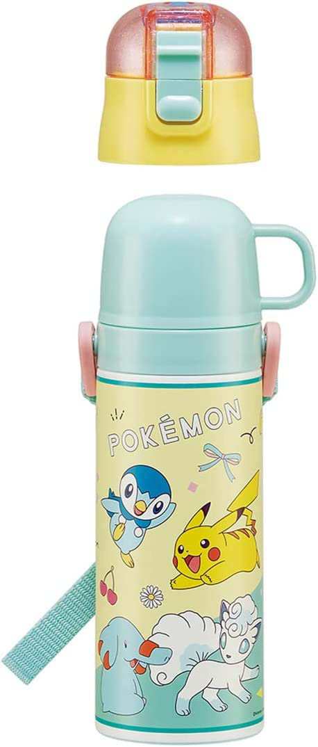 スケーター(skater) 子供用 ステンレス 水筒 2way 直飲み 470ml コップ飲み 430ml ポケモン NEWレトロ 子供に優しい軽量タイプ 男の子 保の通販は