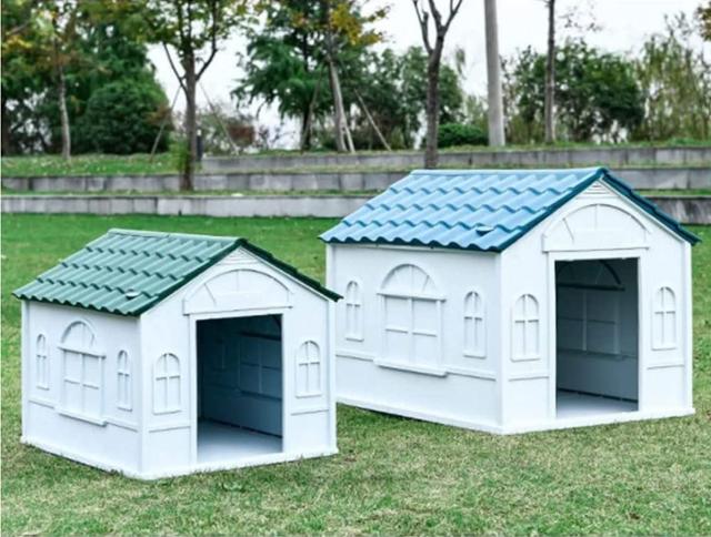 HPYWTJY 犬小屋 大型犬 プラスチック 犬小屋 屋外用 中型犬 断熱 犬小屋 屋外用 小型犬 犬小屋 室内 屋外 (S-ピンク)_5