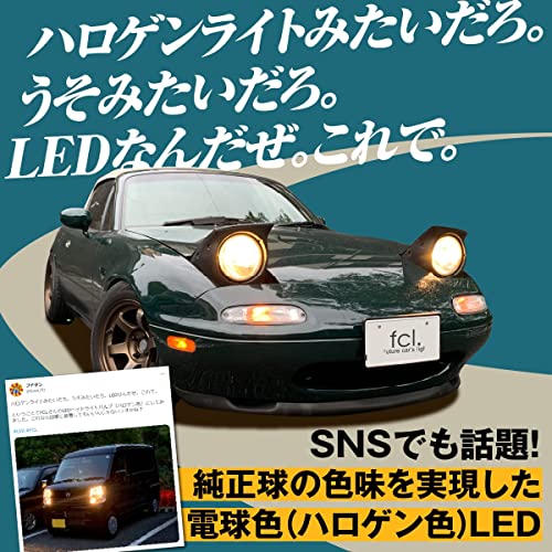 fcl.(エフシーエル) H4 LED ヘッドライト バルブ ハロゲン 電球色 暖色