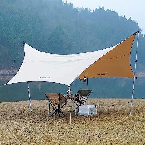 KingCamp 防水タープ キャンプ タープ テント 2-5人用 遮熱 天幕 KingCamp 防水タープ キャンプ タープ テント 2-5人用 遮熱 天幕