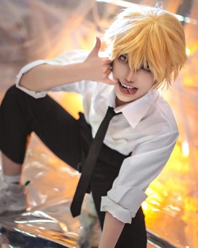 デンジ　ウィッグ　チェンソーマン　コスプレ デンジコスプレ】チェンソーマン 电次デンジ コスプレ ウィッグ