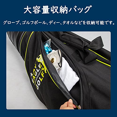 PlayEagle ゴルフバッグカバー ゴルフ用トラベルカバー ホイール付き ハードシェル付き 折りたたみ式 ゴルフ航空バッグ ゴルフバッグ ゴ_3