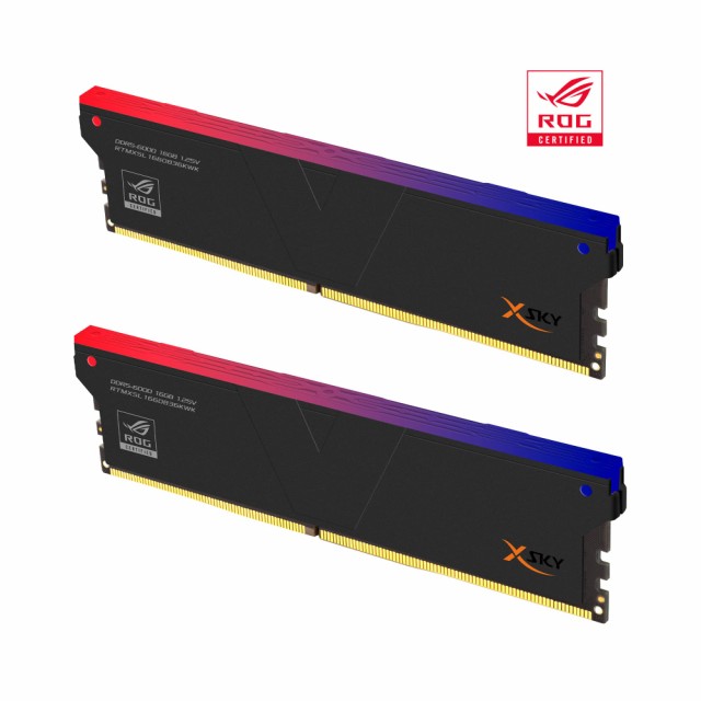 v-color Hynix IC デスクトップPC用 ゲーミングメモリ Manta XSky RGB (発光型) ROG認証 DDR5-7200MHz PC5-57600 32GB (16GB×2枚) U-DIMの通販は