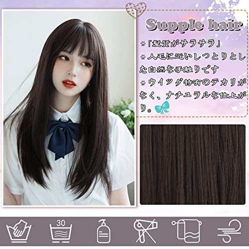 Hawkko ウィッグ ロング ミディアム セミロング フルウィッグ ストレート かつら レディーズ カツラ wig ぱっつん前髪 カール かつら  女の通販はau PAY マーケット - Litlulu Meena | au PAY マーケット－通販サイト