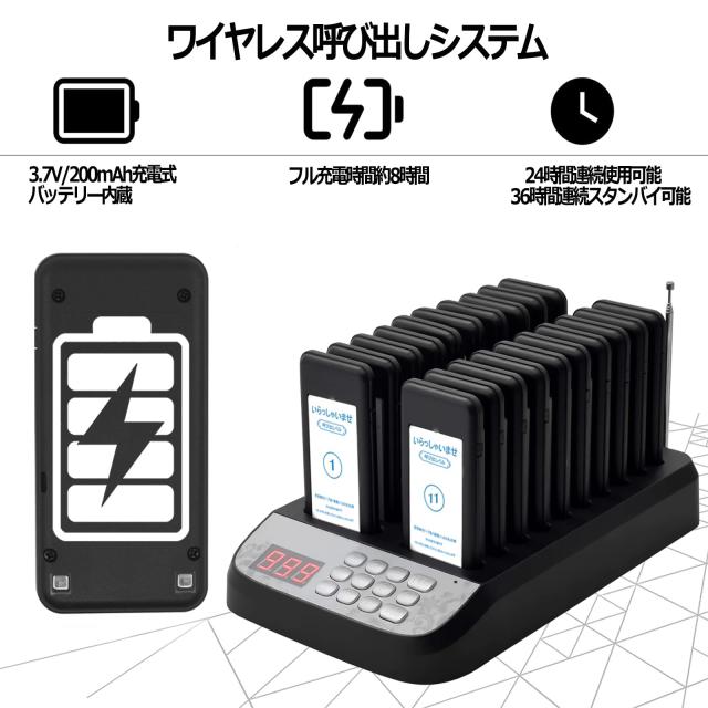 NICHII 呼び出しベル 受信機（子機）20台セット 呼び出し機 ワイヤレス