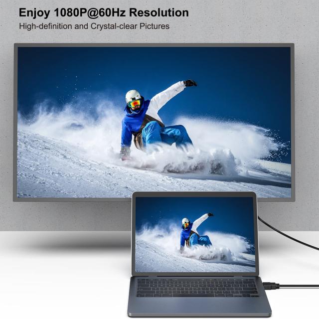 BENFEI 10個 HDMI - VGA 1.8m ケーブル(逆方向に非対応)、単方向 HDMI (ソース) - VGA (ディスプレイ) ケーブル (オス - オス) PC,モニタ_1