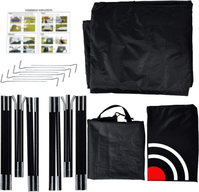 ゴルフネット ゴルフ練習ネット 練習用ゴルフネット ゴルフ 日常練習 3.6×2.0×2.1m ブラック 組み立て式 室内屋外兼用 初心者向き 設置