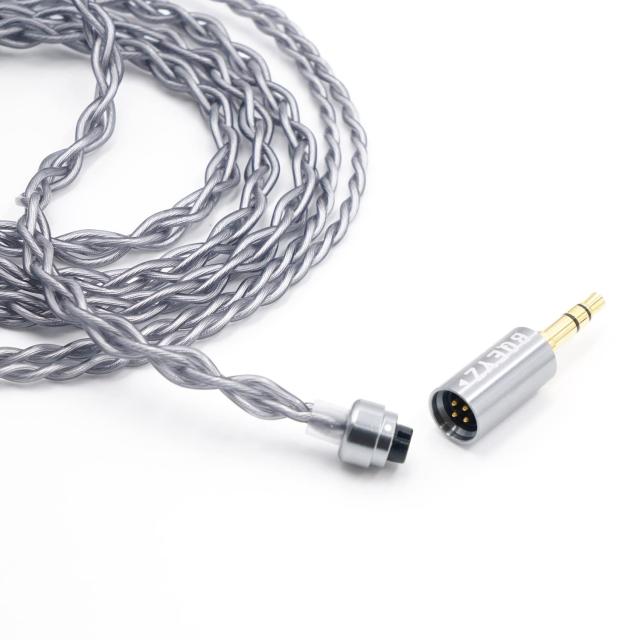 BQEYZ Winter HIFIイヤホンケーブル Rime OCC 銀メッキケーブル 2pinリ 