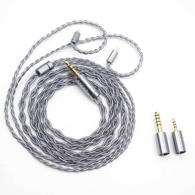BQEYZ Winter HIFIイヤホンケーブル Rime OCC 銀メッキケーブル 2pinリ 