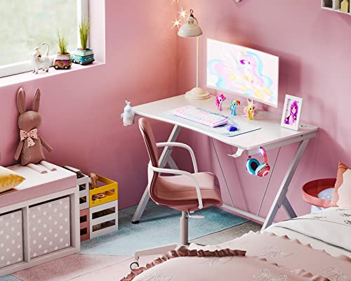 KKL ゲーミングデスク 幅100cm*奥行55cm*高さ75cm パソコンデスク ス字脚 デスク ゲーミングテーブル PCデスク 炭素繊維天板 カップホル