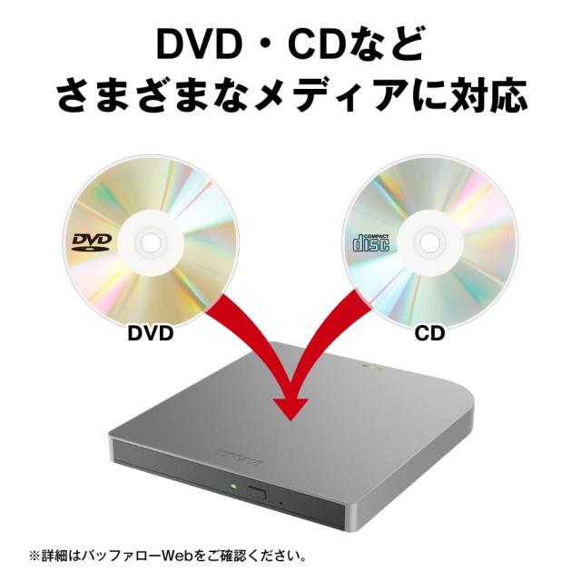 バッファロー USB3.2(Gen1)/3.0 外付け Mac 対応 DVD/w バッファロー USB3.2(Gen1)/3.0 外付け Mac 対応 DVD/CDドライブ バス