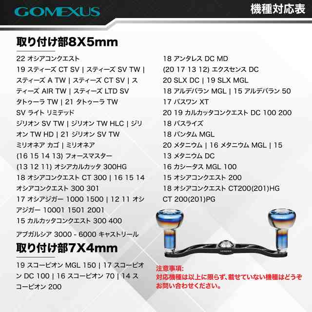 ゴメクサス CH120 リールハンドル ダイワ (Daiwa) シマノ