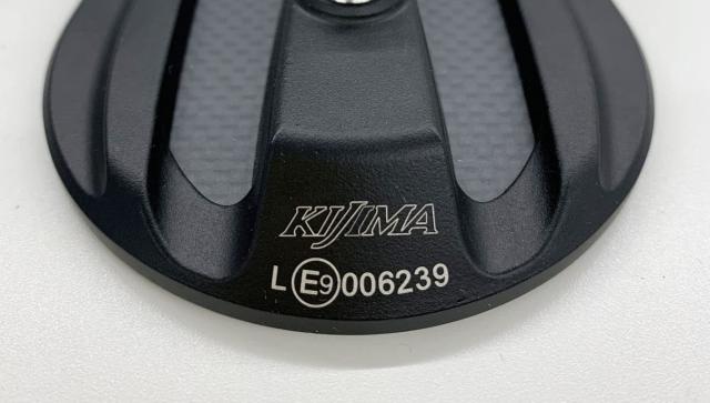 キジマ(Kijima) バイクパーツ ミラー TECH12 ミラーマウントタイプ ラウンド/ショート ECE認証番号取得済み ブラック 203-8092_8