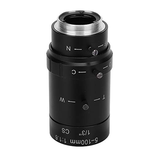 Hilitand ビデオカメラ用レンズ 5-100mm 1.3MP HDズームレンズ マ マニュアル アイリス ズーム式 CW-VM05100-1