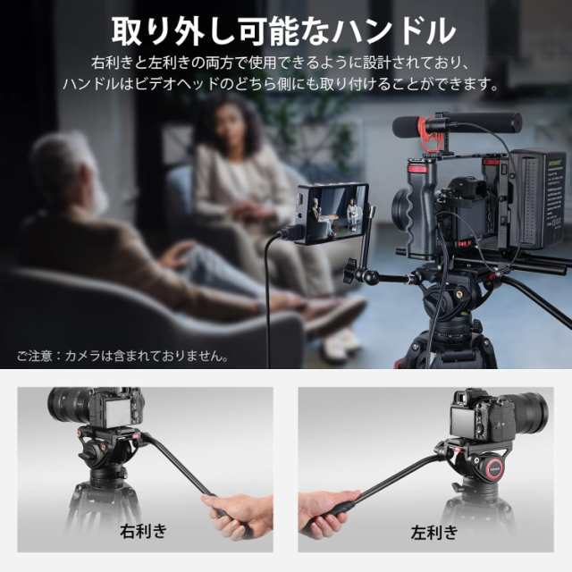 NEEWER ビデオ三脚 187cm ビデオ雲台 QRプレート付き DJI RS