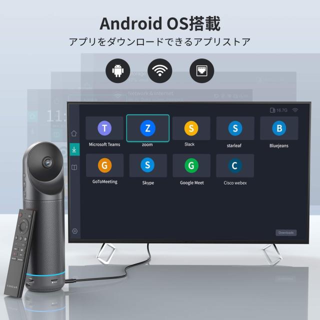 Kandao Meeting Pro 360度Webカメラ ウェブ会議用カメラ マイク