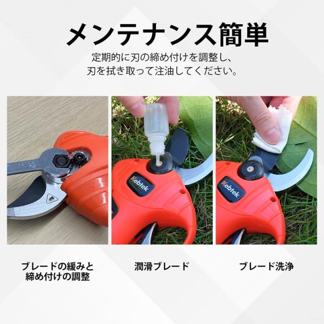 Kebtek 電動剪定鋏 コードレス 充電式剪定ばさみ 軽量 持ち運び便利 電気剪定ばさみ,Kebtekコードレス 充電式剪定ばさみ,持ち運び