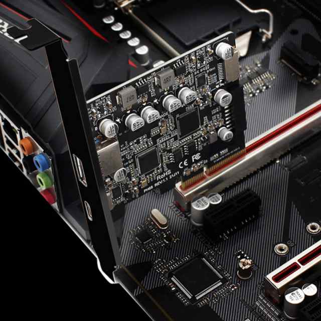PCIe to USB 3.2 Gen 2 カード、10Gbps PCI Express 拡張カード、USB Type A、Type C、前面 Type E ポート、デスクトップ コンピューターの通販は