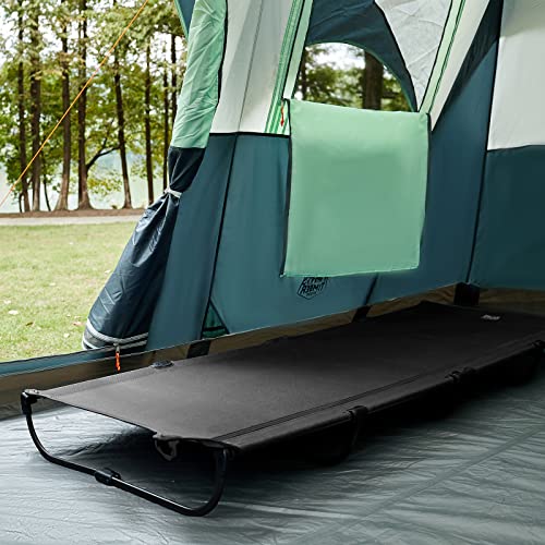 TIMBER RIDGE キャンプコット 軽量2.9kg 数秒セットアップ 折りたたみ 一体式 アルミ+スチール製 耐荷重102kg L190.5*W66*H15.5cm キャン TIMBER RIDGE キャンプコット 軽量2.9kg 数秒セットアップ 折りたたみ