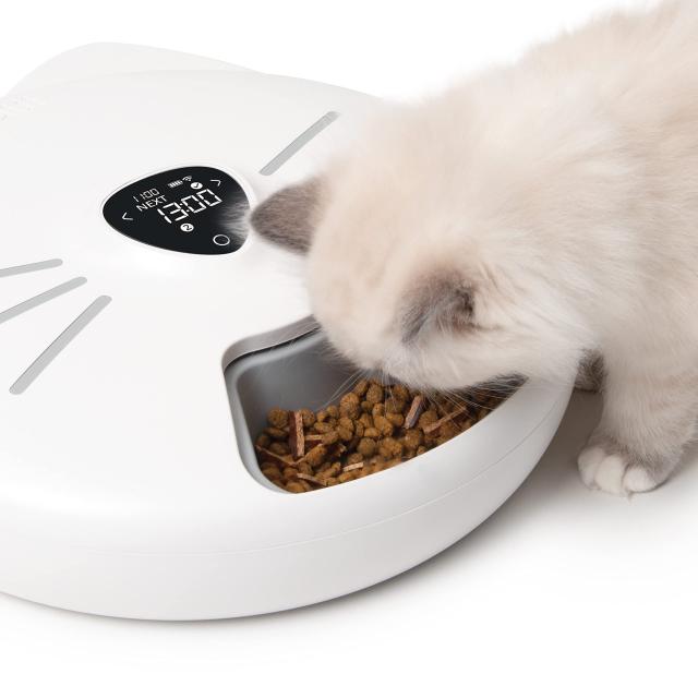 ジェックス Catit Catit Pixi スマート 6ミールフィーダー 猫用スマート自動給餌器 お留守番 早食い防止 食べ過ぎ防止 リモートコントロ_3