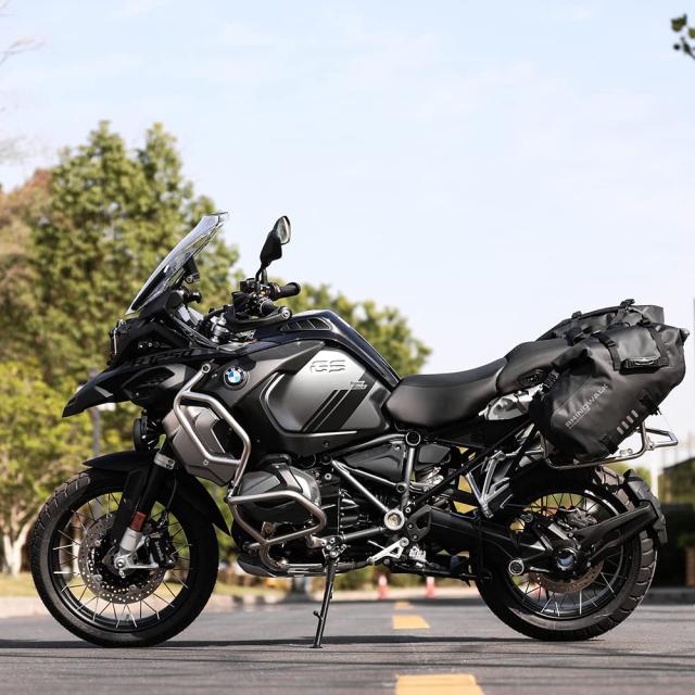 Rhinowalkオートバイのサドルバッグ防水防振モーターサイドバッグショルダーバッグモーターバイクのパニー48 l (24 l *2)ほとんどの冒険