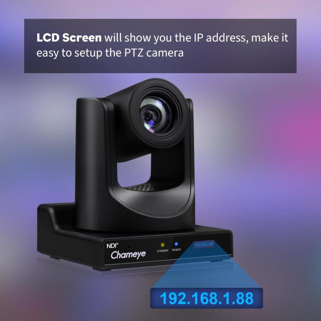 Chameye NDI HX3 PTZ カメラ 30x光学ズーム AI搭載 自動追跡 FHD1080P60 PoE機能 USB3.0/HDMI/3G-SDI/NDI出力 IPカメラ 広角 リモコン操_3