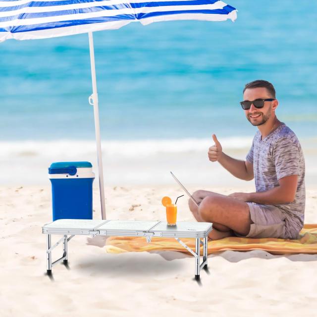 Anbte のキャンプの折りたたみ式テーブル、90cmx40cm の 3 調節可能な