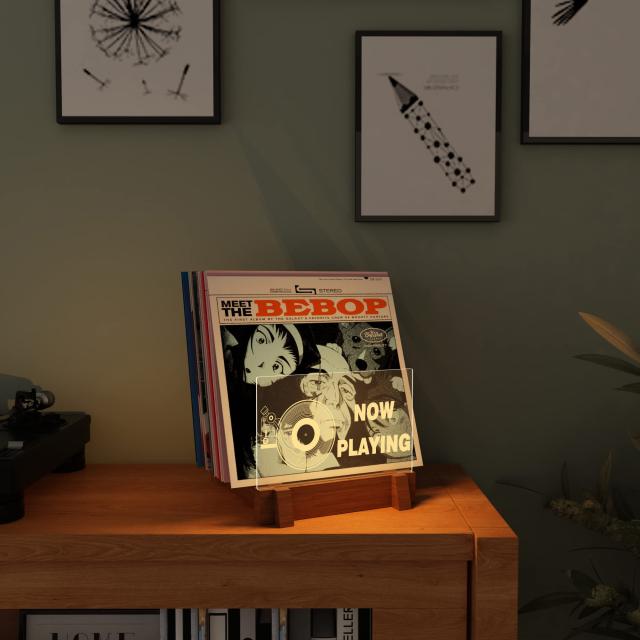 YuanDian Now Playing レコードスタンド レコード収納 レコード展示棚