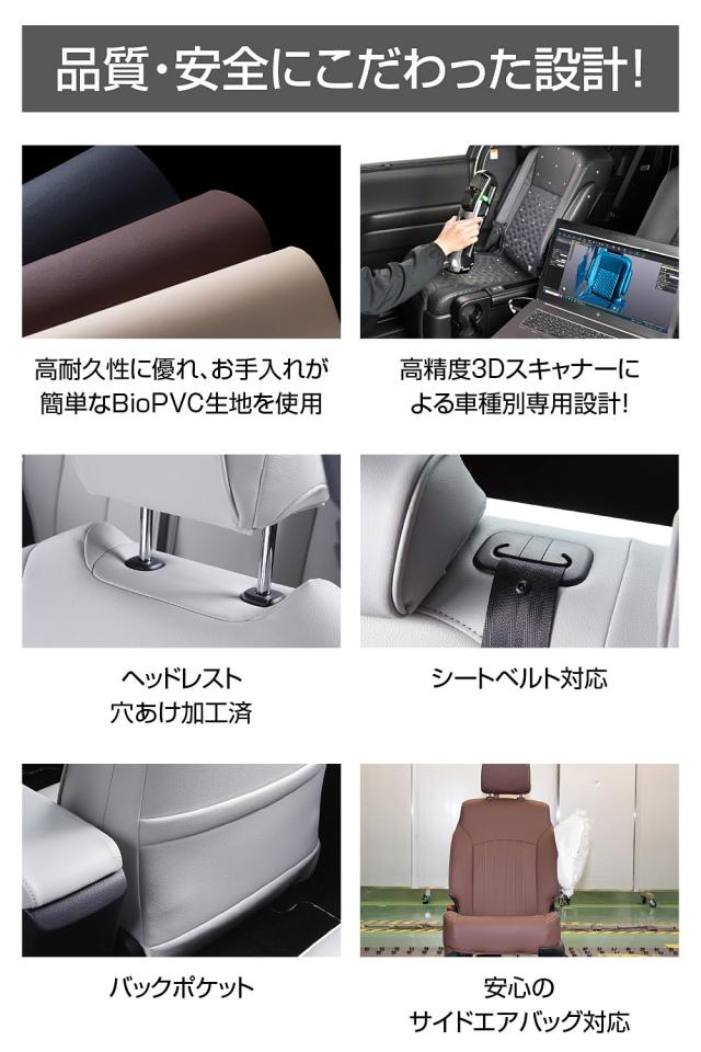 クラッツィオ(Clazzio) シートカバー 全席セットルークス/EKスペース B44A / B45A / B47A / B48A / B34A / B35A / B37A / B38A R2(2020)/_6