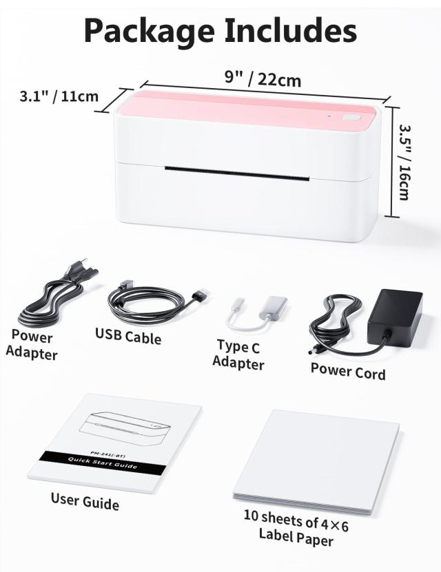Phomemo 241-BT 感熱ラベルプリンター Bluetooth接続 4”x6”(A6 Phomemo 241-BT 感熱ラベルプリンター Bluetooth接続 4”x6”(A6