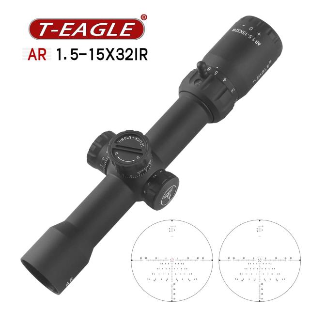 T-EAGLE ガラスレチクルライフルスコープ AR1.5-15x32IR 可変倍率