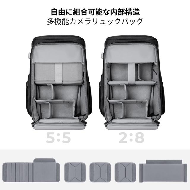 K＆F Concept カメラバッグ カメラバックパック カメラリュック 25L 大
