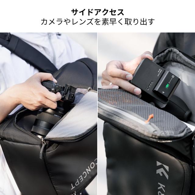 K＆F Concept カメラバッグ カメラバックパック カメラリュック 25L 大