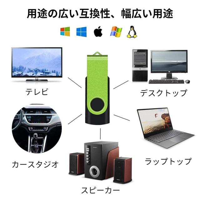 TEWENE USBメモリ 低容量 1GB 50個セット 10色 回転式 フラッシュドライブ 業務用 USB フラッシュメモリー USB2.0 ストラップ付 高級なス_1