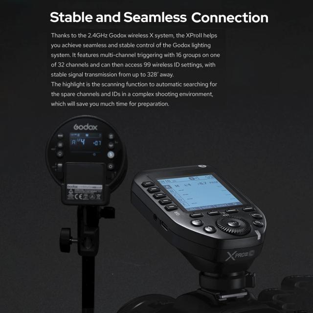 【Godox正規代理】Godox XPROII-F 富士フイルム用 送信機 フラッシュトリガー 2.4G ワイヤレス コマンダー ハイスピードシンクロ 1/8000s