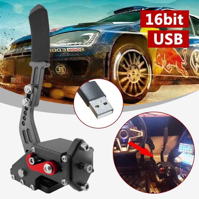 PC USB ハンドブレーキ SIM ロジクール G29 G27 G920 G923 T500 T300に対応 16ビット シミュレーション レーシングゲーム Handbrakeデス