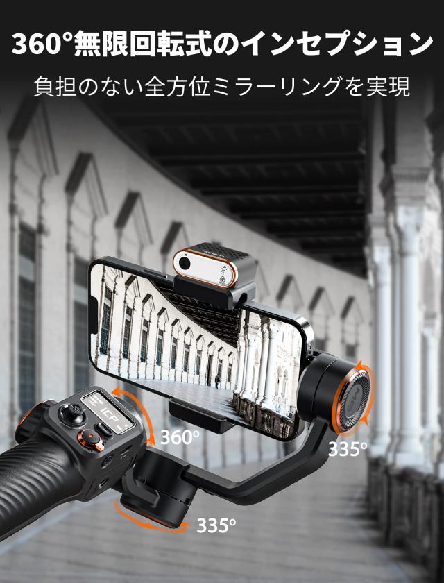 hohem M6 Kit ジンバル AI自動追跡 360種類RGB磁気補光ライト hohem 7.0