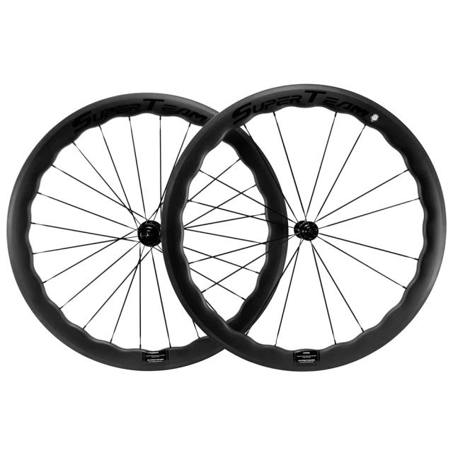 SUPERTEAM 45/50/65mm チューブレス ホイールセット カーボン ロード 自転車 ホイール 700c クリンチャー 25mm (45/25mm)