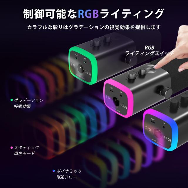 FIFINE ダイナミックマイク XLR USB接続 ゲーミングマイク 配信用 ゲーミング 単一指向性 PC パソコン プレステ ミキサー対応 ライブ配信_4
