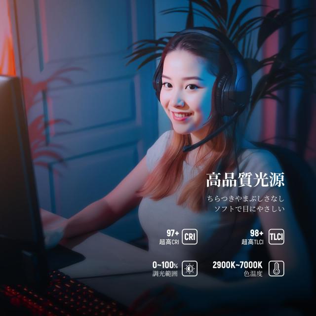 NEEWER GL1 PRO 15.5”キーライト ストリーミングライト ビデオライト 2.4G PC Macコントロール＆iOS Androidアプリ 2800ルーメン LEDパネ