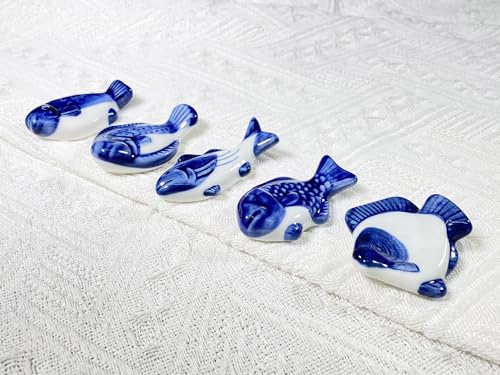 Tribetter 箸置き はしおき 魚 彩磁 手描き カトラリーレスト おしゃれ