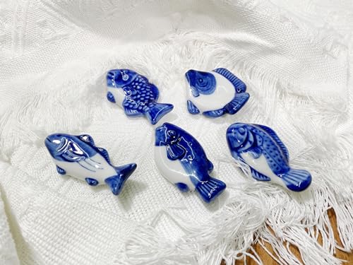 Tribetter 箸置き はしおき 魚 彩磁 手描き カトラリーレスト おしゃれ