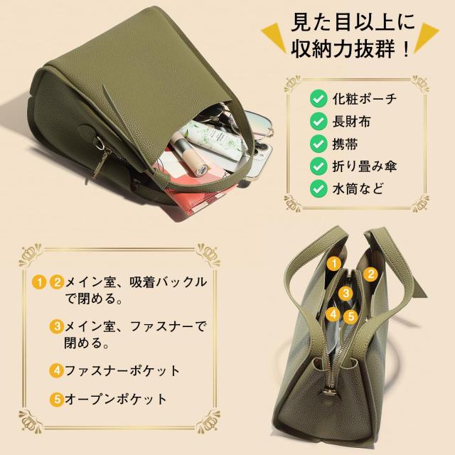 Kyoei-Tech] ハンドバッグ レディース 高級本革 ショルダーバッグ  